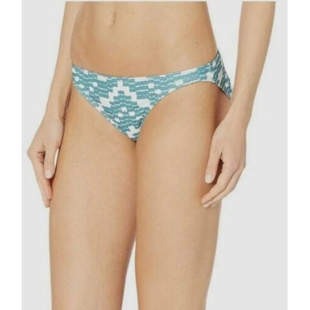 $85 Kate Spade Women's Green Zig Zag Wave Hipster Bikini Bottom Swimwear Medium